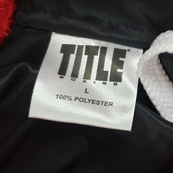 Title Black & Red Satin Boxing Trunks Large NWOT for Men - Picture 2 of 4